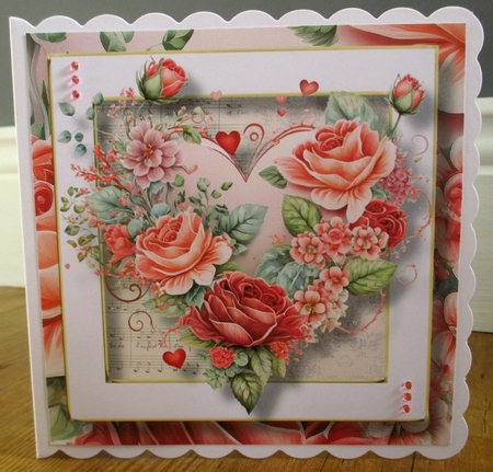 Gorgeous Vintage Heart 4 8x8 by Johanna Lambert
