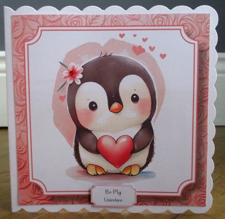 Cute Baby Animal Valentine - Penguin by Johanna Lambert
