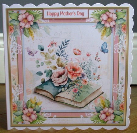 Floral Book 8x8ins Kit with Matching Bookmarks 1 by Johanna Lambert