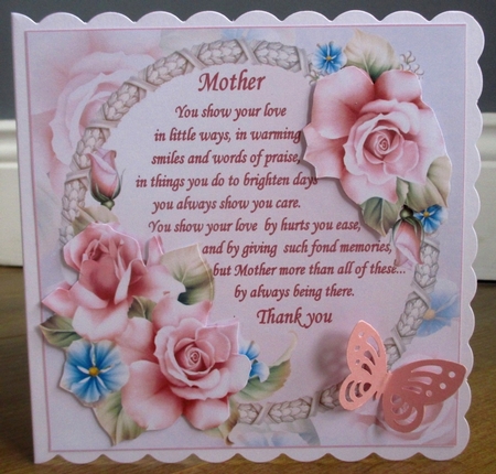 8x8 a verse for mother with roses mini kit by Johanna Lambert