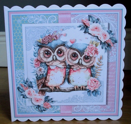 Floral Owls one  by Johanna Lambert