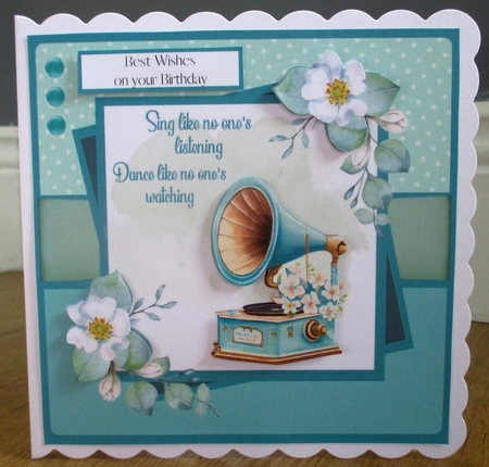 Sing Like No One is Listening (7x7 inch square card) by Johanna Lambert