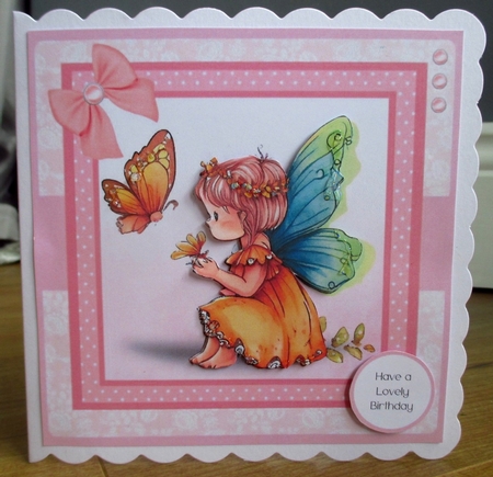 Butterfly Fairies - Makes 3 Cards (7x7 inch square card kit) by Johanna Lambert