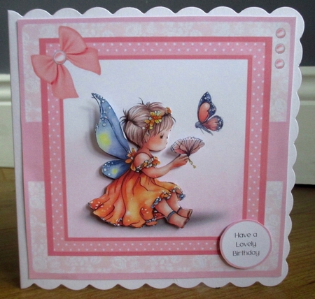 Butterfly Fairies - Makes 3 Cards (7x7 inch square card kit) by Johanna Lambert