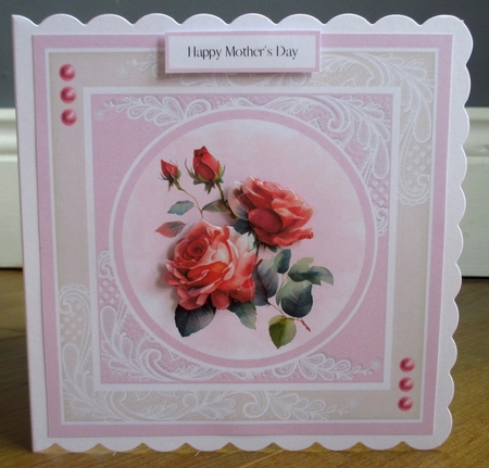 Roses and Lace - Makes 6 Cards (7x7 inch mini card kit) by Johanna Lambert