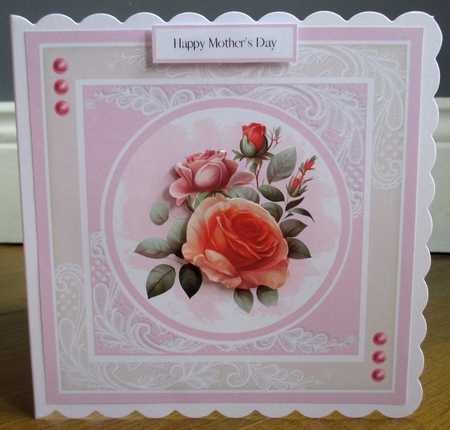 Roses and Lace - Makes 6 Cards (7x7 inch mini card kit) by Johanna Lambert