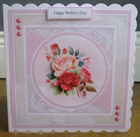 Roses and Lace - Makes 6 Cards (7x7 inch mini card kit) by Johanna Lambert