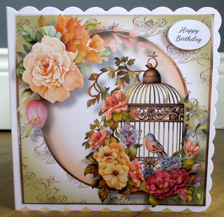 Vintage Floral Birdcage Bumper Kit by Johanna Lambert