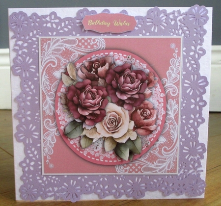 8x8 Mini Kit, Gorgeous  Maurve and Cream Roses  by Johanna Lambert