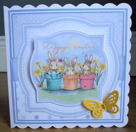 EASTER BUNNIES 6x6 by Johanna Lambert