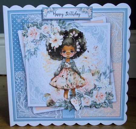 A beautiful girl and her flowers KIT-THREE  by Johanna Lambert