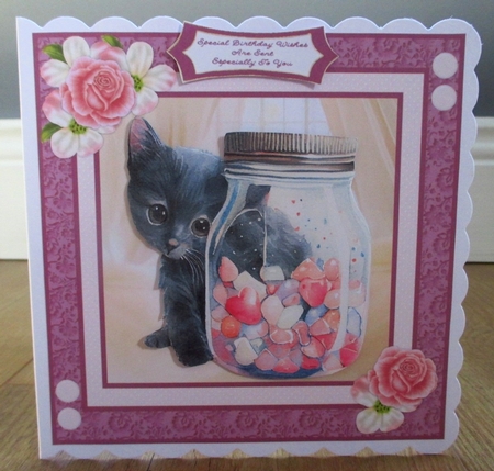 Black Kitten With Candy Jar - Mini Kit by Johanna Lambert