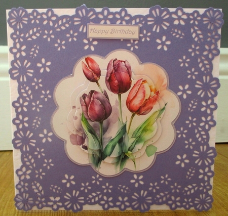 tulips scallop card by Johanna Lambert