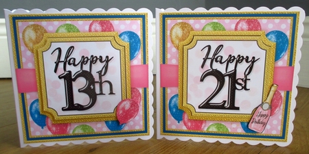 Birthday Ages Cardfront Topper Kit 2 by Johanna Lambert