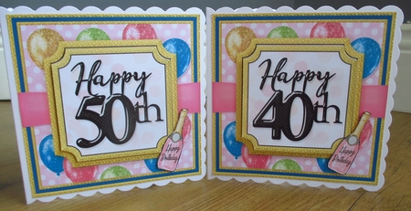 Birthday Ages Cardfront Topper Kit 2 by Johanna Lambert