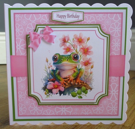Frogs And Daisies Card & Toppers  by Johanna Lambert