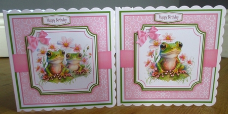 Frogs And Daisies Card & Toppers  by Johanna Lambert
