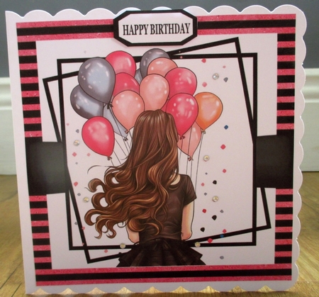 BDAY GIRL PINK N BLACK by Johanna Lambert