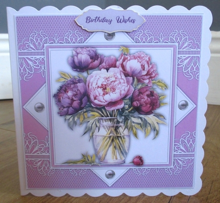 8x8 Mini Kit, Beautiful Lilac Peony Roses  by Johanna Lambert