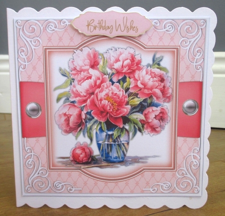8x8 Mini Kit, Beautiful Vase of Pink Peonys by Johanna Lambert