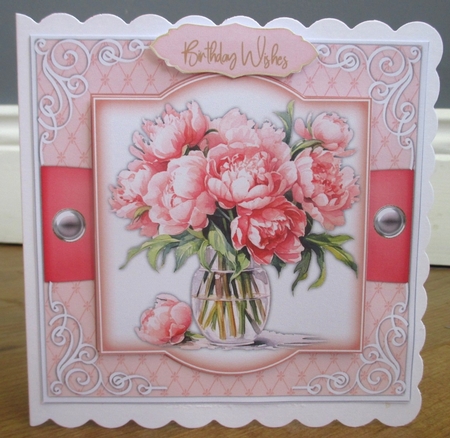 8x8 Mini Kit, Beautiful Vase of Pink Peonys by Johanna Lambert