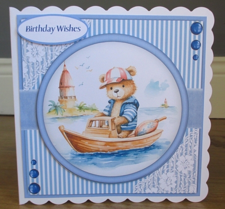 8x8 Mini Kit Beautiful Nautical Teddy by Johanna Lambert
