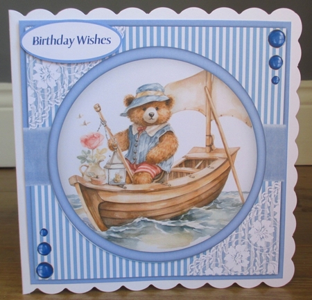 8x8 Mini Kit Beautiful Nautical Teddy by Johanna Lambert