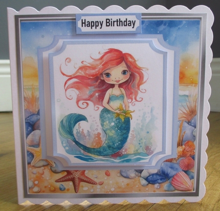 Lovely Beach With Pretty Mermaid Toppers 8x8 Mini Kit (One) by Johanna Lambert