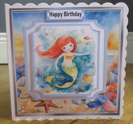 Lovely Beach With Pretty Mermaid Toppers 8x8 Mini Kit (One) by Johanna Lambert