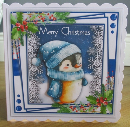8x8 Mini Kit, Beautiful Christmas Penguin  by Johanna Lambert