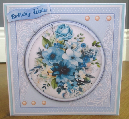 8x8 Mini Kit, Beautiful Blue and Apricot Roses by Johanna Lambert