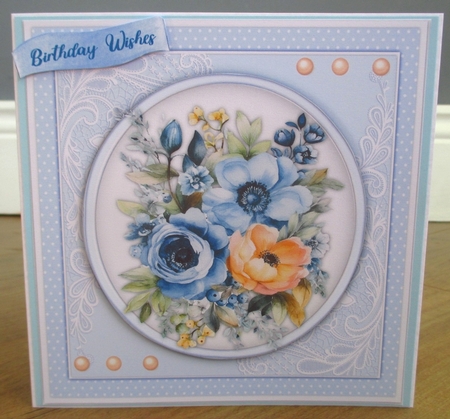 8x8 Mini Kit, Beautiful Blue and Apricot Roses by Johanna Lambert