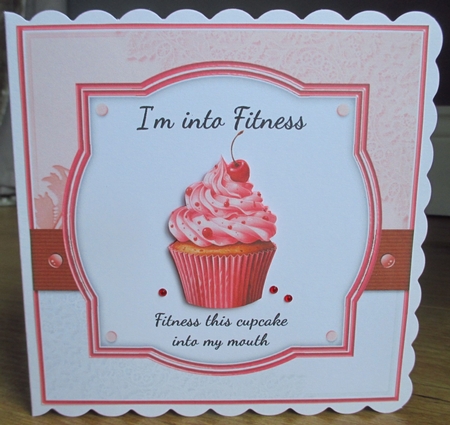 Im Into Fitness Cupcake Card 1 by Johanna Lambert