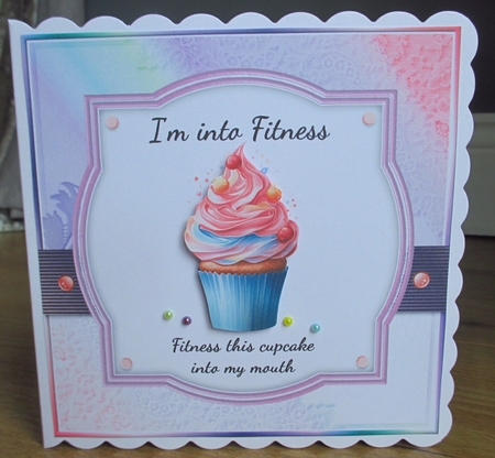 Im Into Fitness Cupcake Card 2 by Johanna Lambert