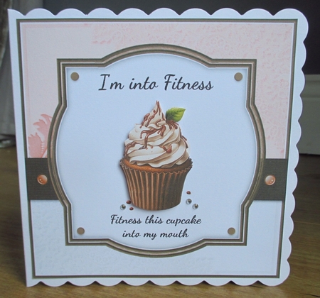 Im Into Fitness Cupcake Card 3 by Johanna Lambert
