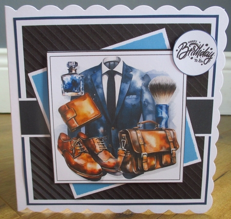 The Sharp Dressed Man Card  & Topper Set 2 by Johanna Lambert