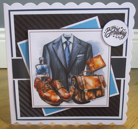 The Sharp Dressed Man Card  & Topper Set 2 by Johanna Lambert