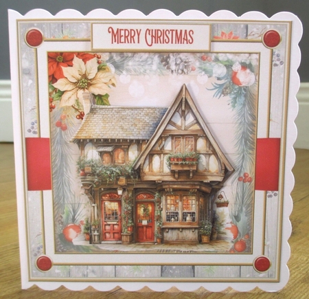 Vintage Christmas Home Decoupage 7x7ins kit 3 by Johanna Lambert