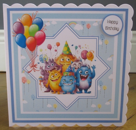 A Monstrous Birthday 8x8 Quick Card #4 by Johanna Lambert