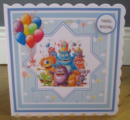 A Monstrous Birthday 8x8 Quick Card #5 by Johanna Lambert