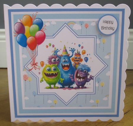 A Monstrous Birthday 8x8 Quick Card #6 by Johanna Lambert