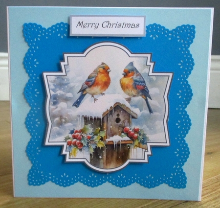 Birds in the snow toppers by Johanna Lambert