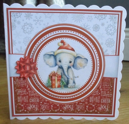 5x7 & 6x6 CHRISTMAS ELEPHANTS by Johanna Lambert