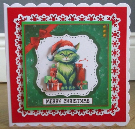 Grinch Cat Christmas Mini Kit by Johanna Lambert