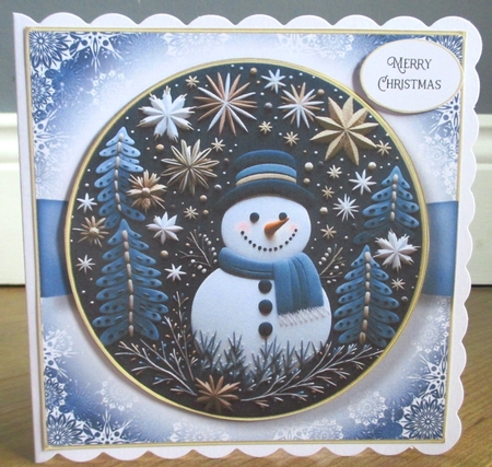 Blue Felted Snowman Multi Topper Kit by Johanna Lambert