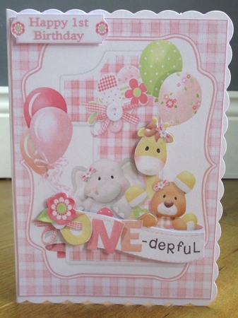 One-derful birthday wishes girl 7x7 & A5 mini kit by Johanna Lambert