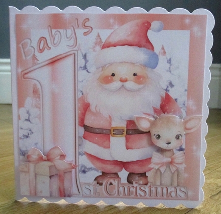 Babys First Christmas - Pink by Johanna Lambert