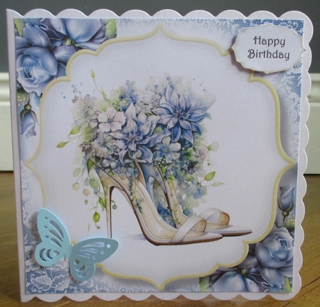 Stunning Shoes & Blue Flowers Multi Topper Kit by Johanna Lambert
