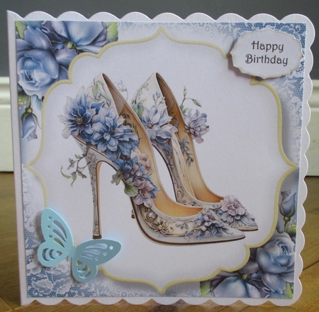 Stunning Shoes & Blue Flowers Multi Topper Kit by Johanna Lambert