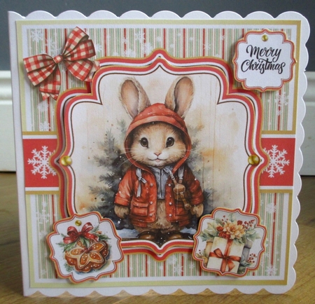Christmas Rabbits Toppers Set by Johanna Lambert